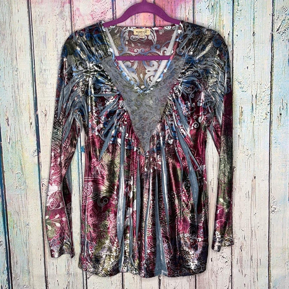 Long sleeves Velvet Shirt
